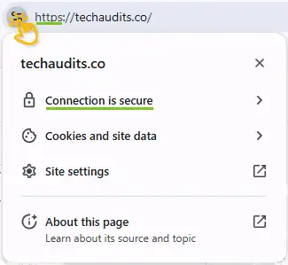 https-security-browser HTTPS Secure protocol confirmation in a browser